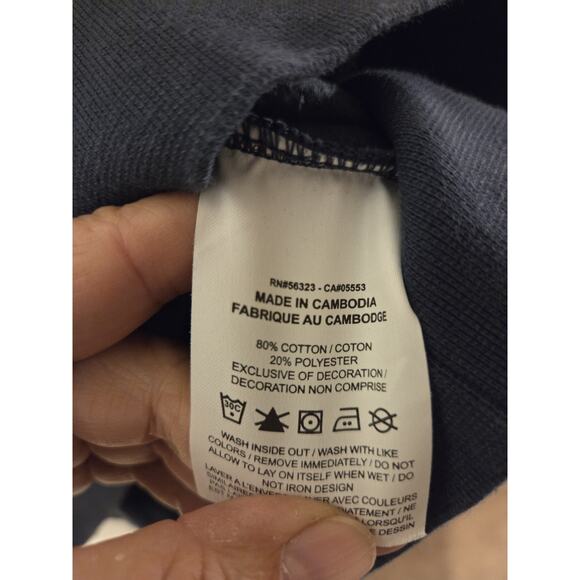 Nike Fleece Crew Sweatshirt in Thunder Blue & White Mens *Measures XL Relaxed - Picture 9 of 10